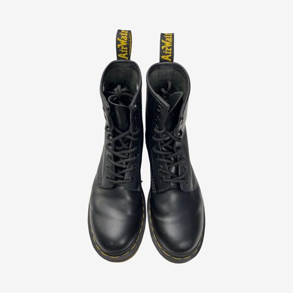 Dr Martens 1460 W Smooth Leather Black Boots Women’s 7 US EU 38 Lace Up AirWair - Picture 8 of 10